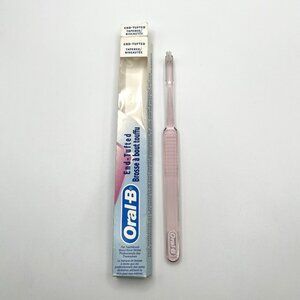 Vintage Oral-B End Tufted Tapered Pink ToothBrush for Crowns, Bridges, Braces +